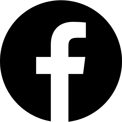 White 'F' logo on a black circle