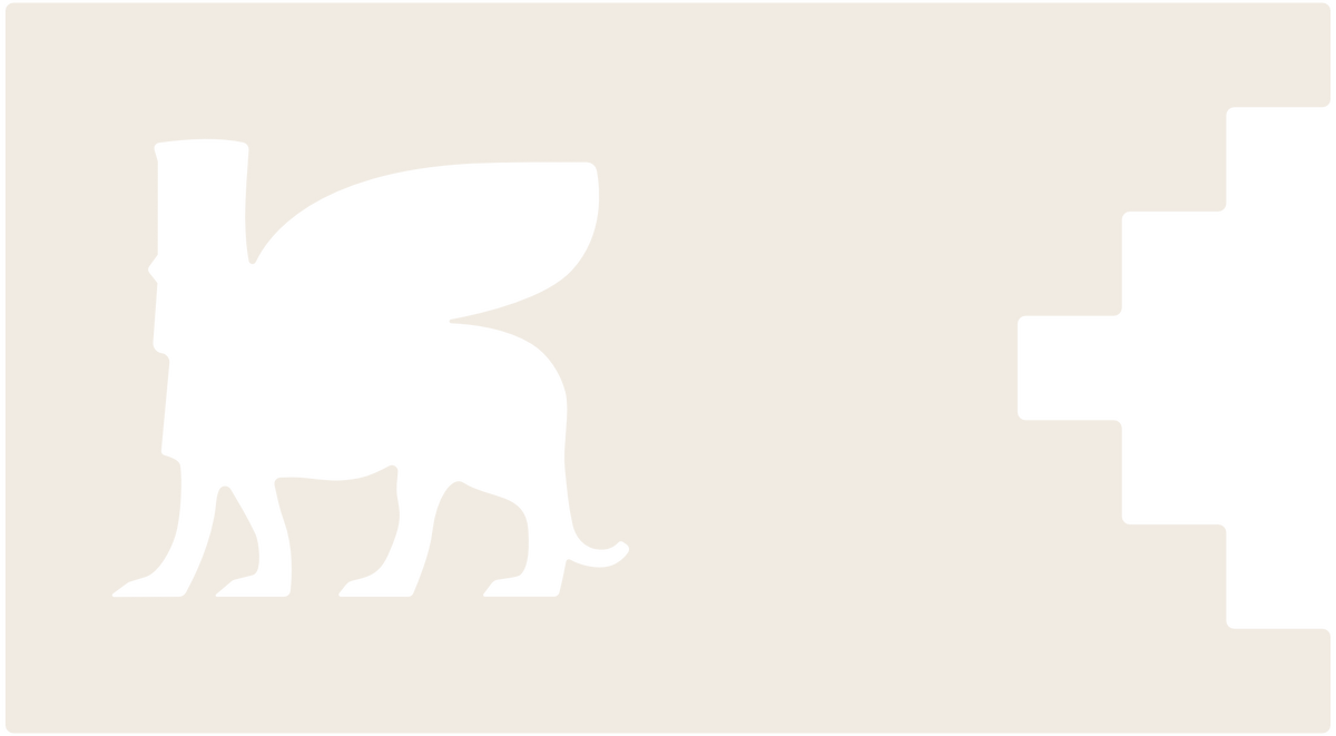 The Babel logo, featuring a white flag icon containing a stylised lamassu and arrow, set against a solid white background.